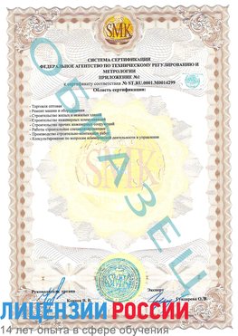 Образец сертификата соответствия (приложение) Тарко-сале Сертификат ISO 14001